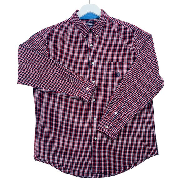 100% Cotton Long Sleeve Dress check Shirts for Men Size large  CHAPS - Picture 4 of 15